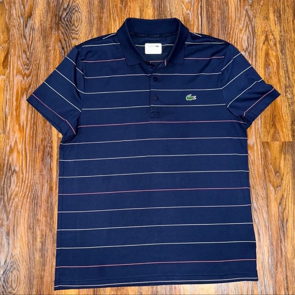 LIKE NEW Lacoste Men’s Sport Striped Polo Shirt